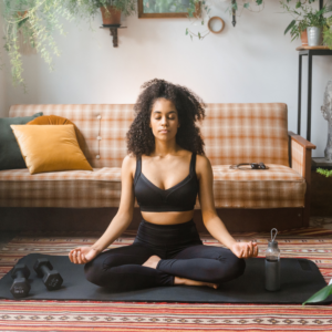 Person doing physical therapy exercises to reduce stress and improve mental health